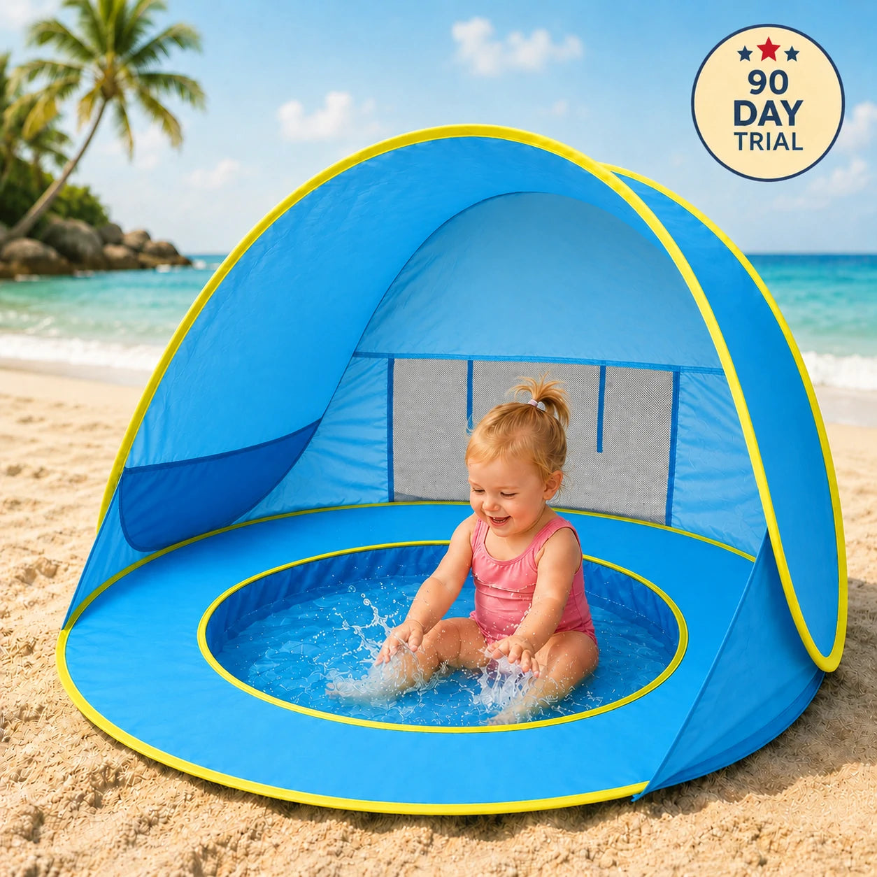 SplashBub™ Baby Beach Tent with Built-In Pool