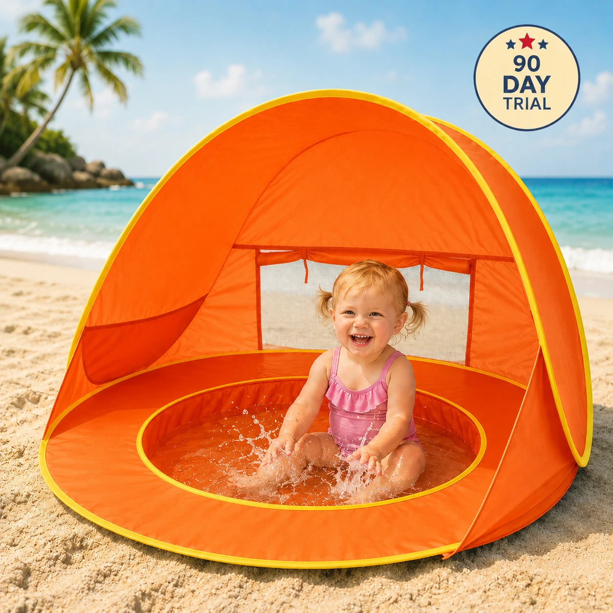 SplashBub™ Baby Beach Tent with Built-In Pool