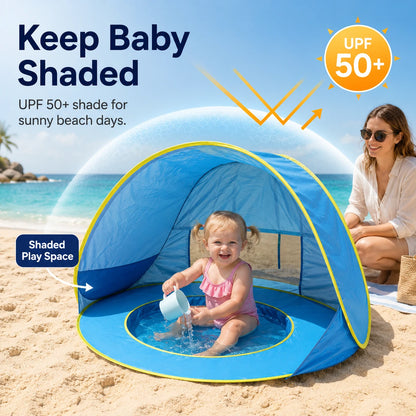 SplashBub™ Baby Beach Tent with Built-In Pool