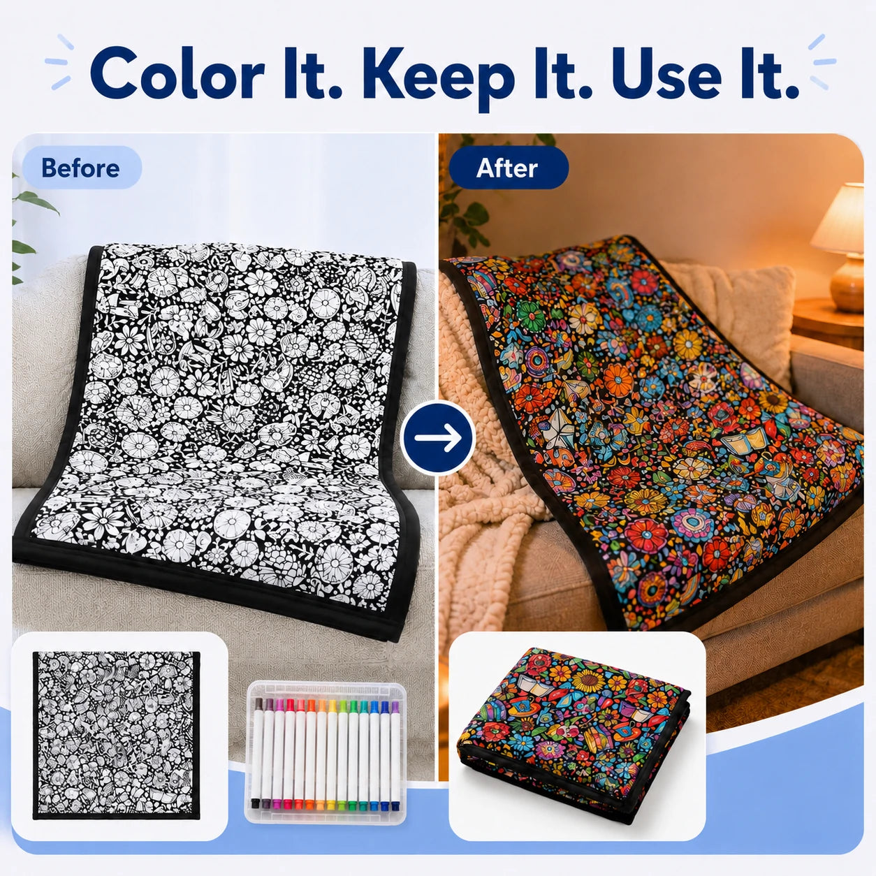 Color Your Own Cozy Blanket