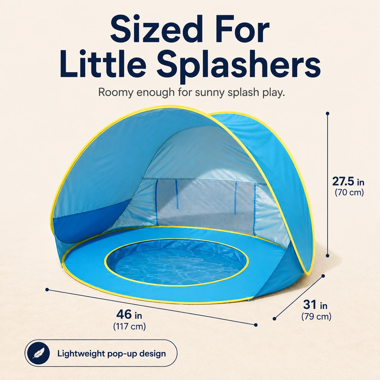 SplashBub™ Baby Beach Tent with Built-In Pool